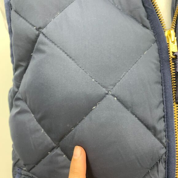 J Crew Excursion Quilted Down Vest Womens XXS 2XS Pockets Full Zip Curved Hem - Picture 5 of 16